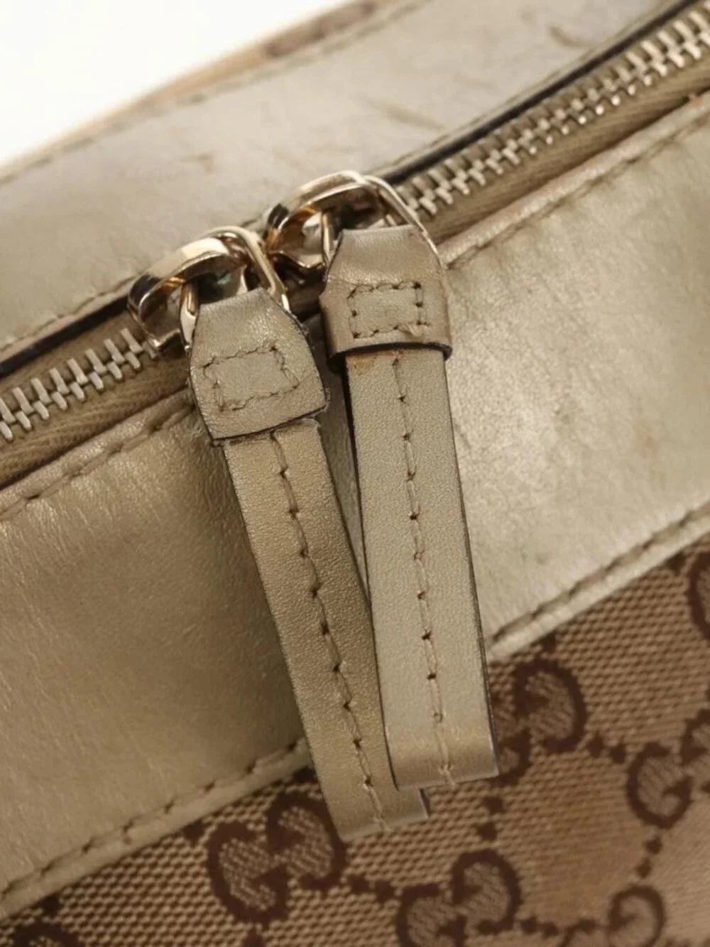 GUCCI GG Canvas Hand Bag 2way Beige Gold 269894 Auth 158077 - Picture 13 of 16